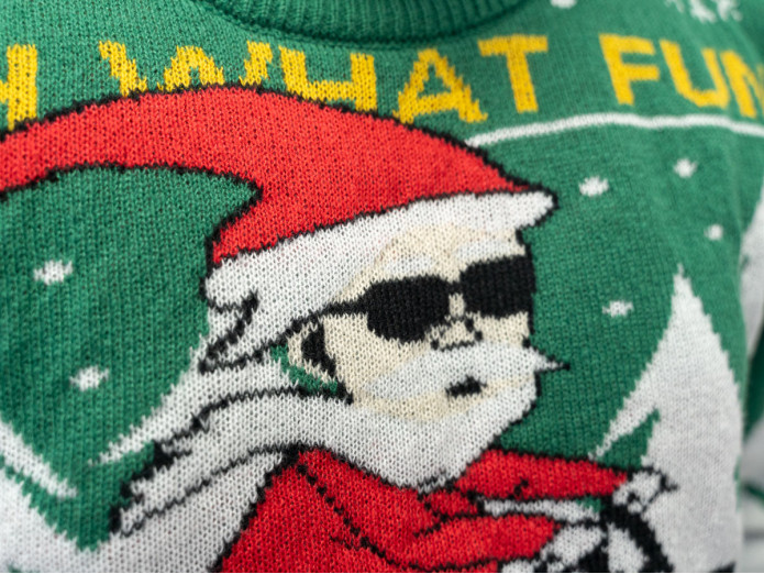 Ugly X-mas sweater with Puch " Oh what fun it is to ride"