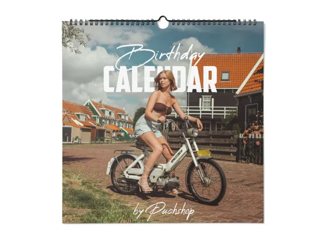 Birthday calendar Puch mopeds with models made in Holland product