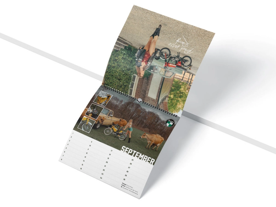 Birthday calendar Puch mopeds with models made in Holland
