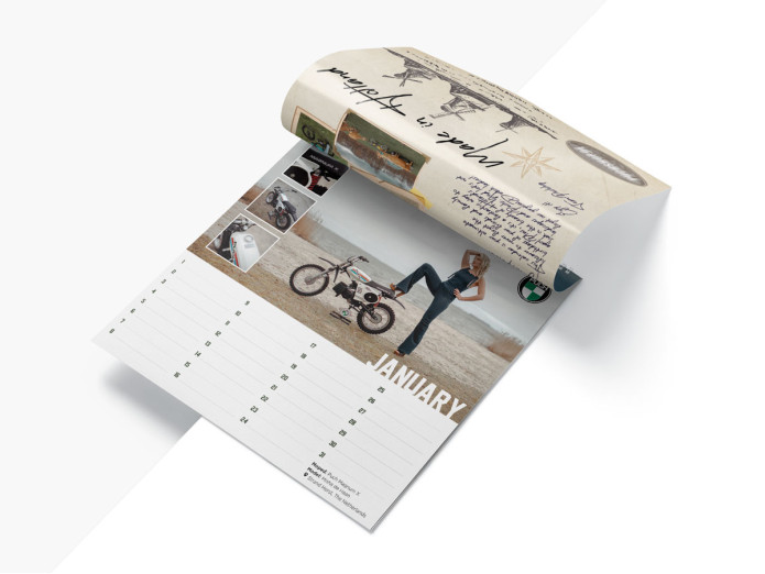 Birthday calendar Puch mopeds with models made in Holland