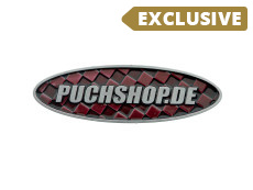 Sticker Puchshop logo badge enamel RealMetal 7.4x2.2cm