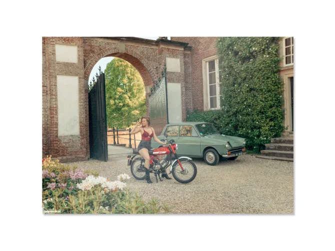 A1 poster met Puch M50 & DAF Daffodil oldtimer uit 1964 product