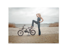 Poster "Lady with Puch Magnum X - A1 (59,4x84cm)