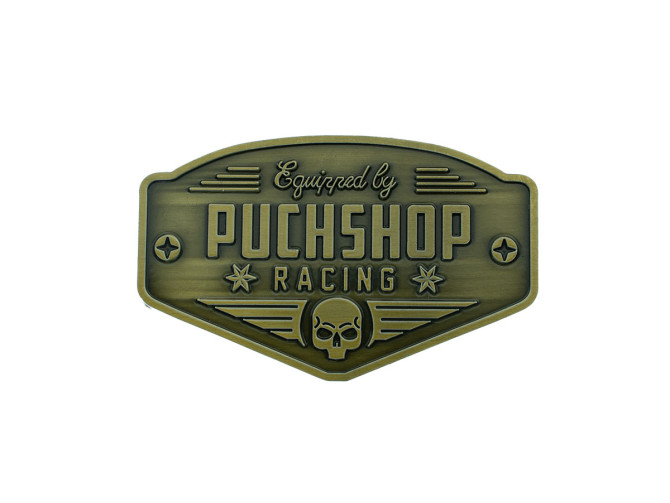 Sticker "Puchshop Racing Equipped" enamel RealMetal 6x3.2cm product