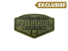 Sticker "Puchshop Racing Equipped" badge Emaille RealMetal® 6x3.2cm