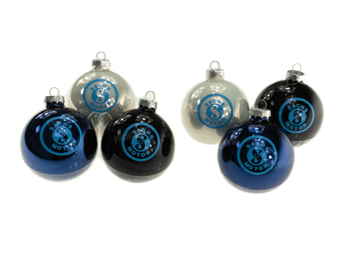 Kerstbal met Sachs logo set (6 stuks)