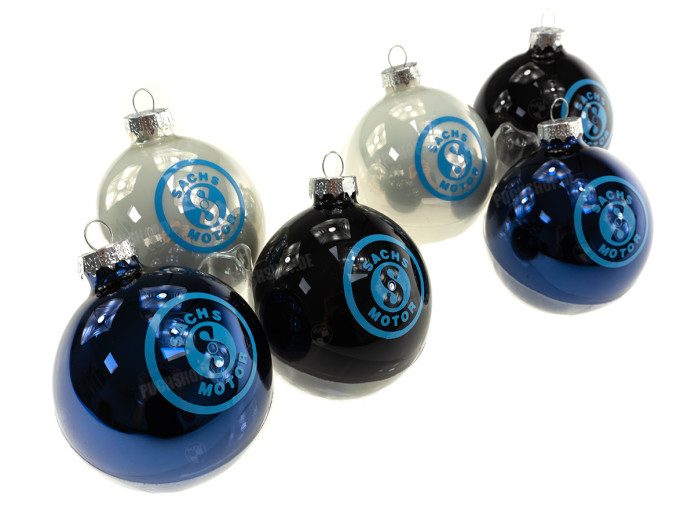 Kerstbal met Sachs logo set (6 stuks)