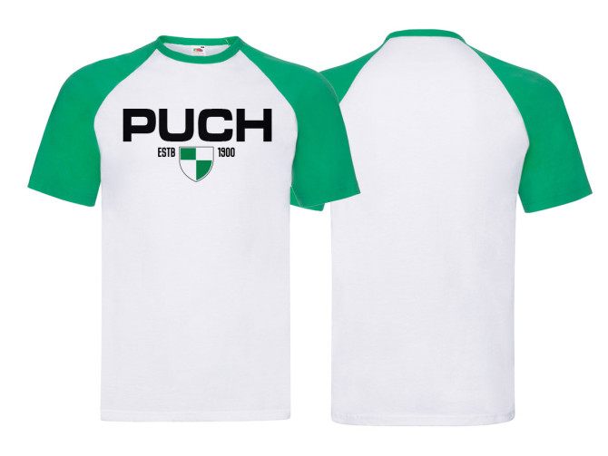 T-shirt Puch Classic / Retro wit groen 2023 product