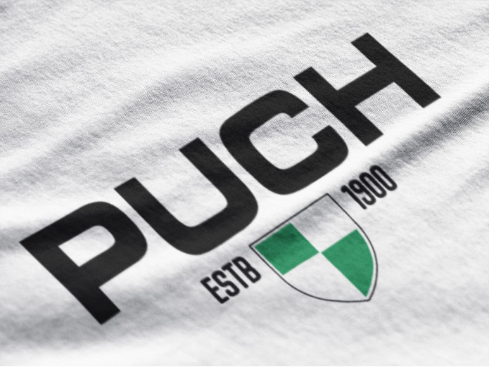T-shirt Puch Classic Retro white / green (S-XXL)