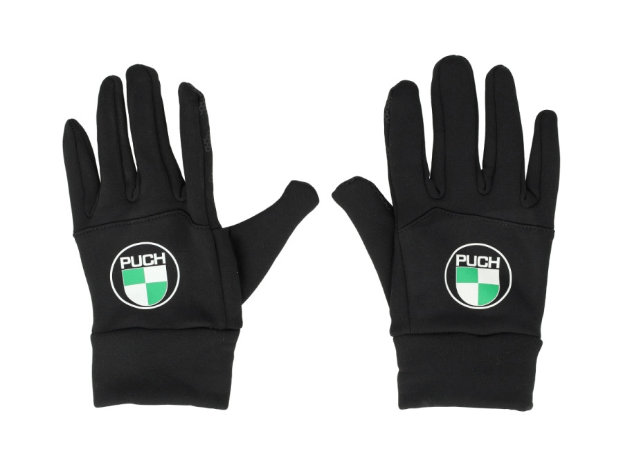 Handschuhe Softshell mit Puch Logo Schwarz (L / XL)