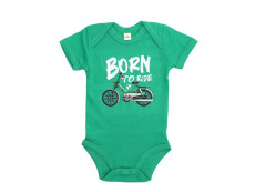 Puch Romper Baby "Born to Ride" Green 0-3 Months