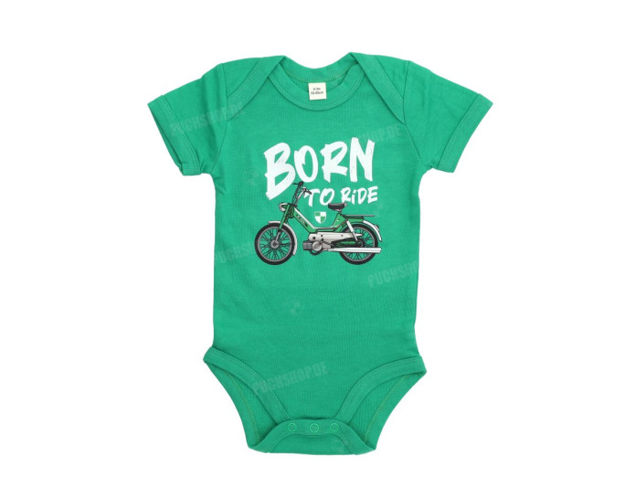 Puch Romper Baby "Born to Ride" Green 0-3 Months