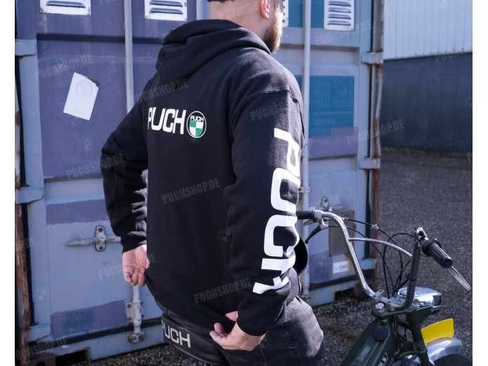 Hoodie Puch logo and sleeve print black (S-XXXL)