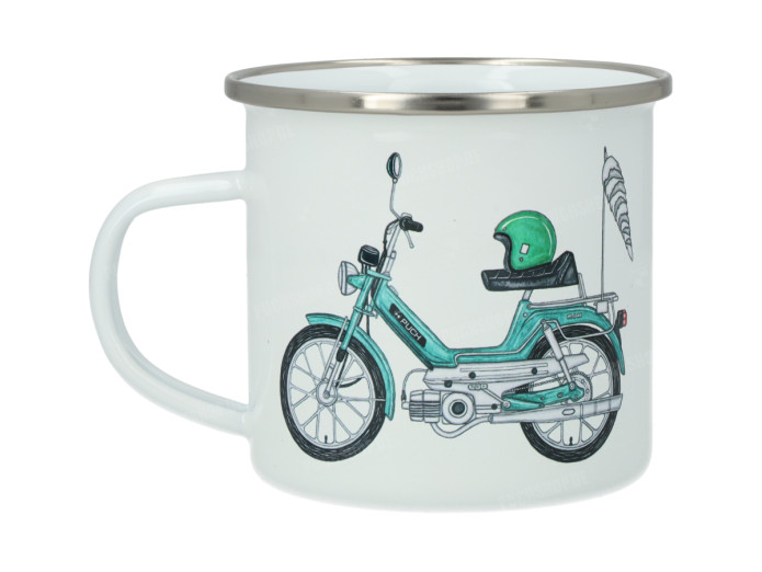 Lakor Puch Groene Mok wit 350ml – Iconisch Puch Maxi Design