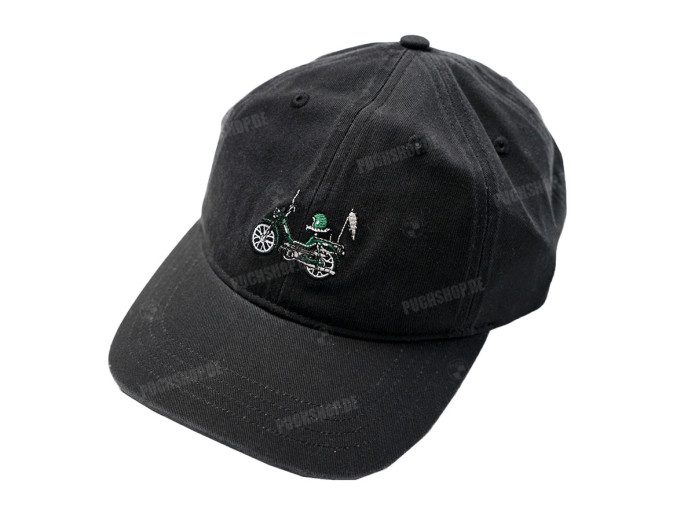 Kappe Puch Lakor "Forest Maxi" Gesticktes Schwarz