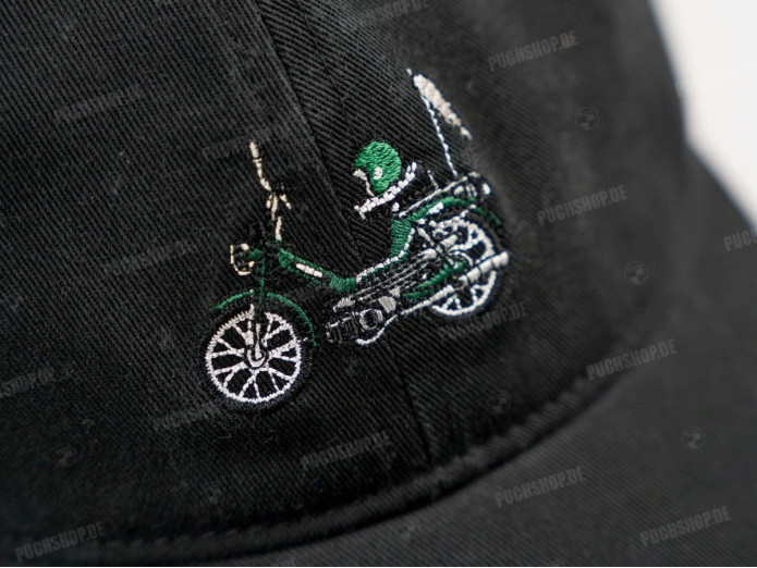 Kappe Puch Lakor "Forest Maxi" Gesticktes Schwarz