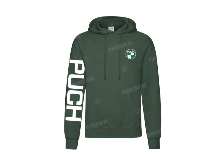 Hoodie Puch logo and sleeve print green (S-XXXL)