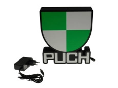 LED logo lamp / licht bak Puch 3D 22x18.5cm