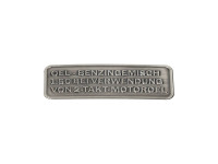 Benzine mix sticker Duits RealMetal zilver kleur