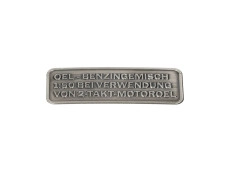 Benzine mix sticker Duits RealMetal zilver kleur