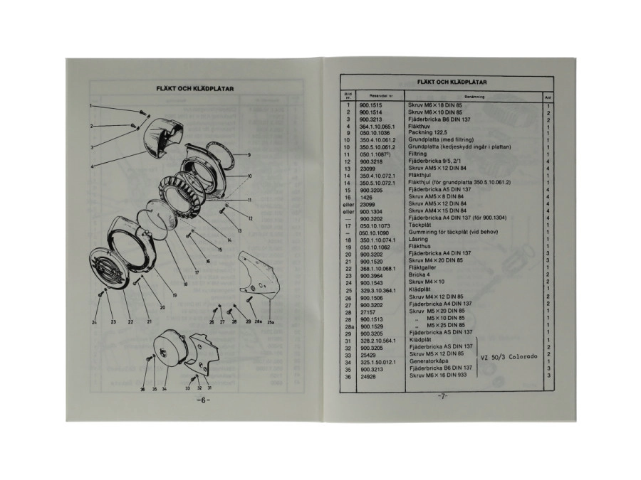 Parts catalogue Puch VZ50 / Colorado / Dakota NTS