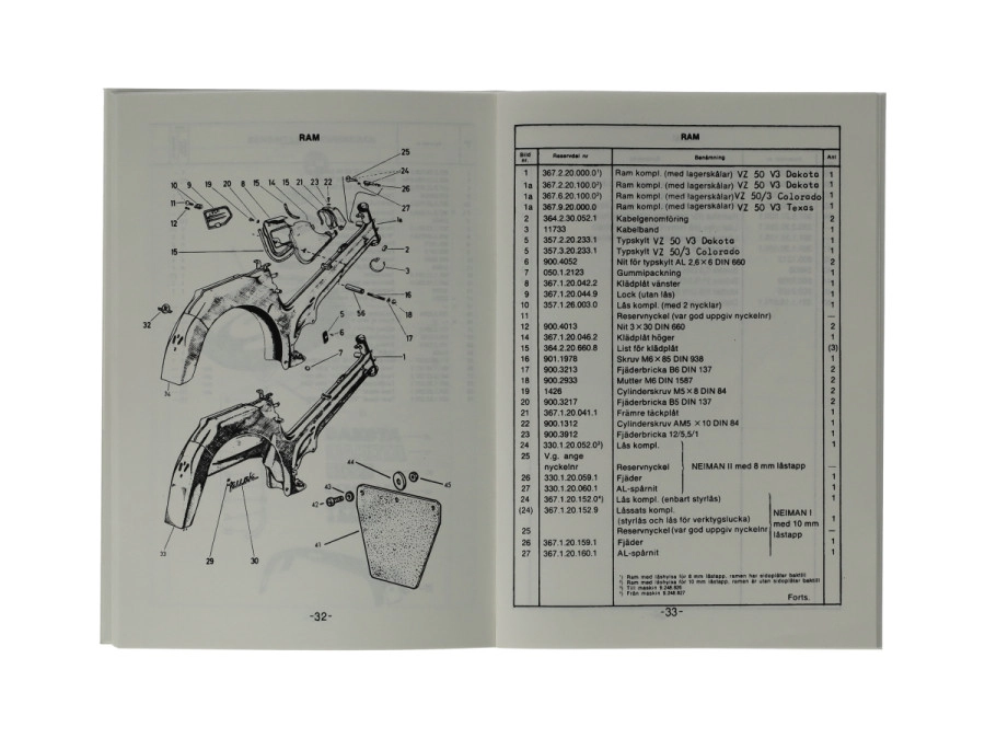 Parts catalogue Puch VZ50 / Colorado / Dakota NTS