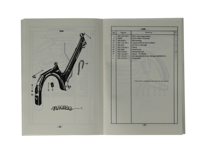 Puch MV / VS / DS onderdelen catalogus NTS