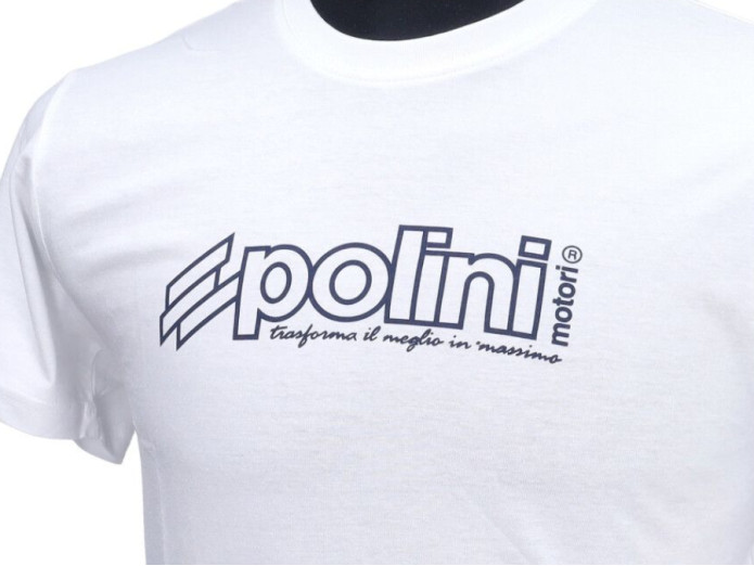 T-shirt Polini Motori wit in maat L