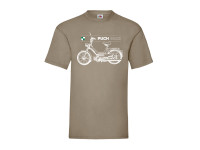T-shirt Puch Maxi S Retro line art Khaki (S-XL)
