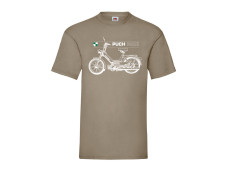 T-shirt Puch Maxi S Retro line art Khaki (S-XL)