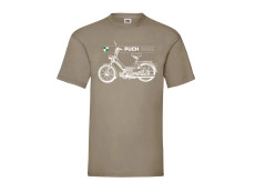 T-shirt Puch Maxi N Retro line art Khaki (S-XL)