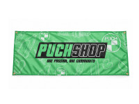 Vlag met Puchshop logo 200x70cm