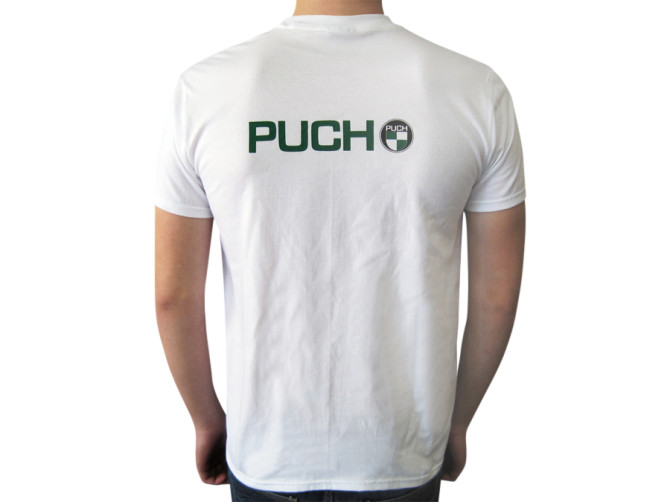 T-shirt white with Puch logo front and back product