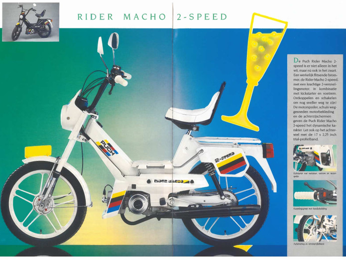 Zadel Puch Maxi chopper model wit