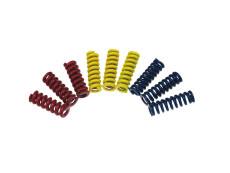 Koppeling Puch Maxi / E50 9 stuks veren set (blauw / geel / rood)