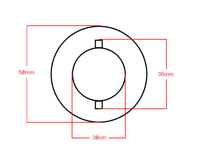 Fuel cap baionet lock 30mm with lock chrome product