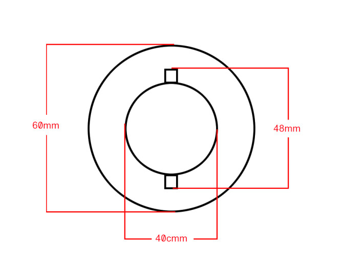 Fuel cap bajonet 40mm with Puch logo product