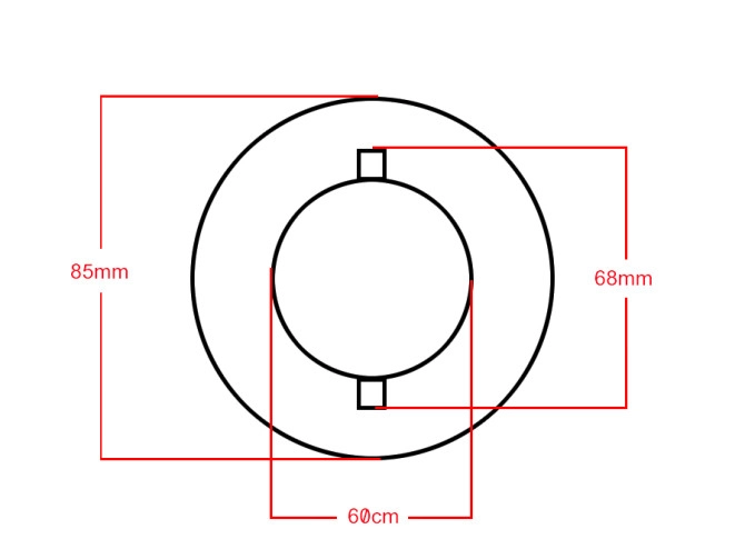 Fuel cap bajonet lock 60mm Puch VZ / VS / MC / M50 product