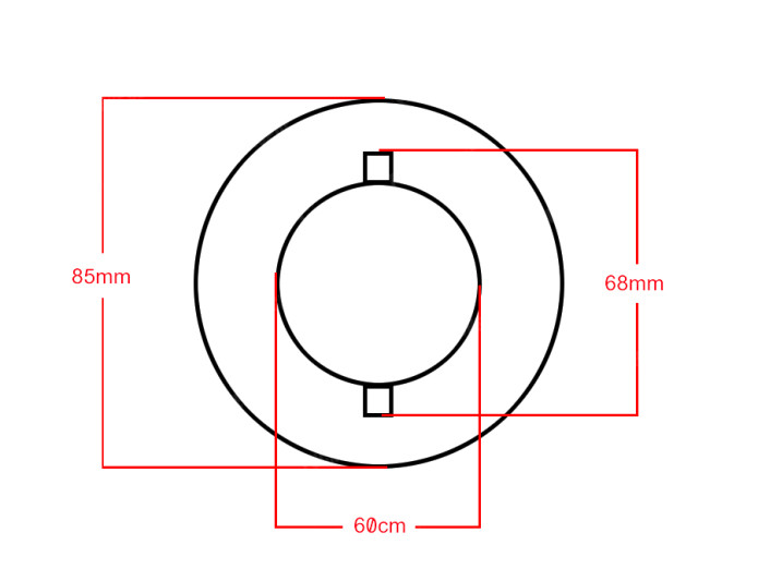 Fuel cap bajonet lock 60mm Puch VZ / VS / MC / M50