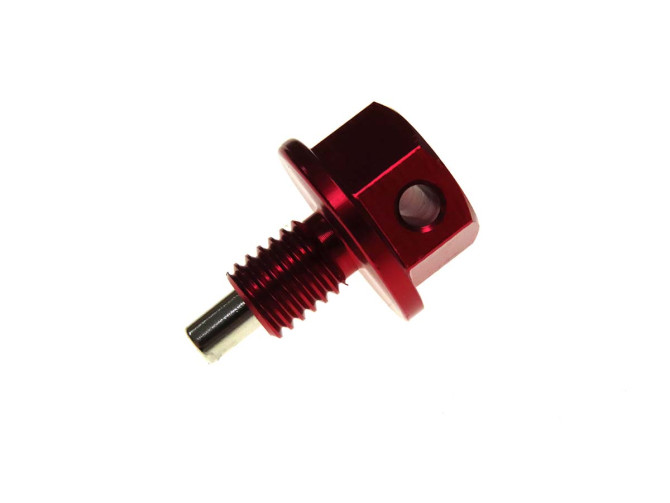 Oil drain plug M8x1.25 with magnet aluminium red Racing  product