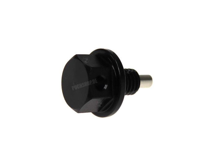Oil drain plug M8x1.25 with magnet aluminium black Racing 
