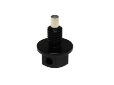 Oil drain plug M8x1.25 with magnet aluminium black Racing 