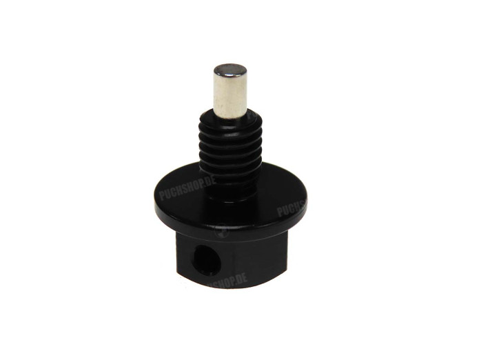 Oil drain plug M8x1.25 with magnet aluminium black Racing 