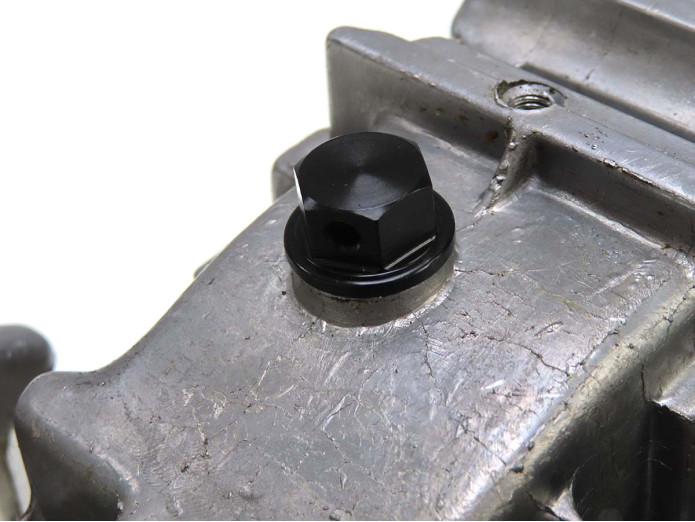 Ölablassschraube M8x1.25 mit Magnet Aluminium Schwarz Racing