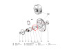 Seegerring sprocket shaft 17mm 6203 bearing Puch Maxi E50 Seegerring sprocket shaft 17mm 6203 bearing Puch Maxi E50