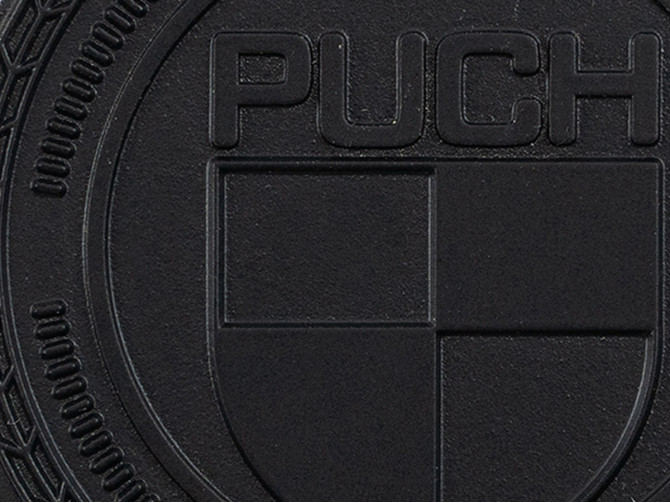 Badge / embleem Puch logo zwart 47mm RealMetal product
