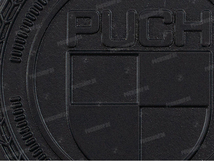 Badge / emblem Puch logo black 47mm RealMetal