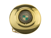 Flywheel cover Puch Maxi E50 / Z50 / ZA50 *Exclusive* Gold with RealMetal® emblem