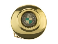 Flywheel cover Puch Maxi E50 / Z50 / ZA50 *Exclusive* Candy Gold with RealMetal emblem