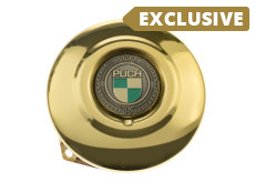 Flywheel cover Puch Maxi E50 / Z50 / ZA50 *Exclusive* Gold with RealMetal emblem